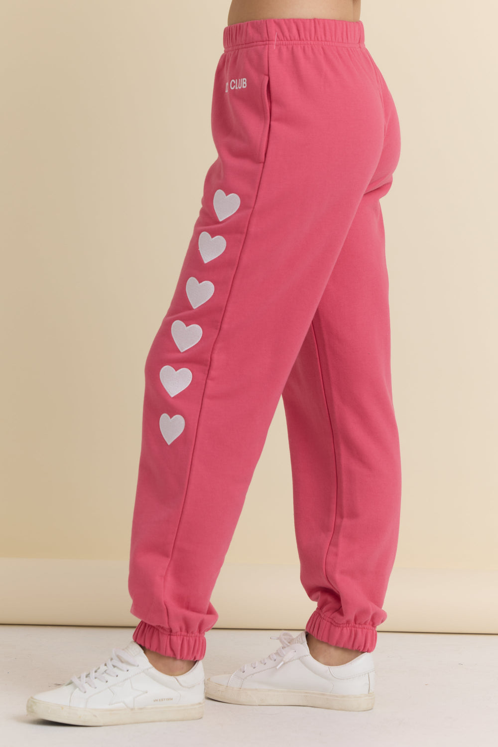 Vintage Havana | Heart Embroidered French Terry Joggers