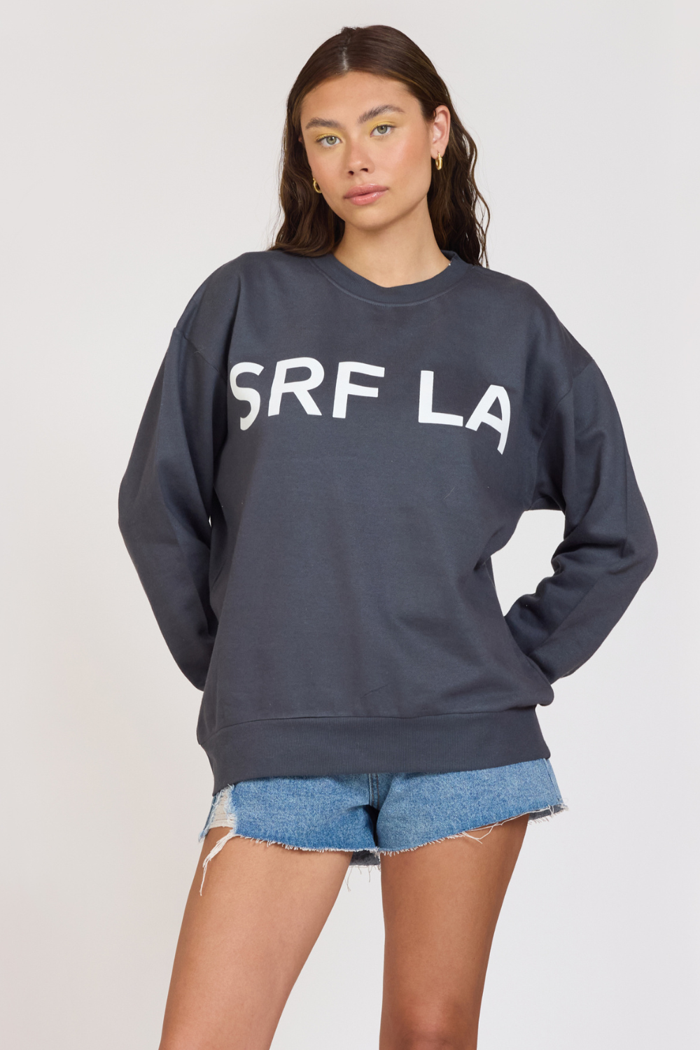 Vintage Havana | "Surf LA" Black Surf Wash Crewneck