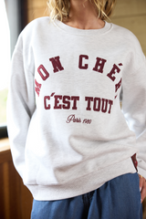 Vintage Havana | Comfort Fleece Crew with Applique