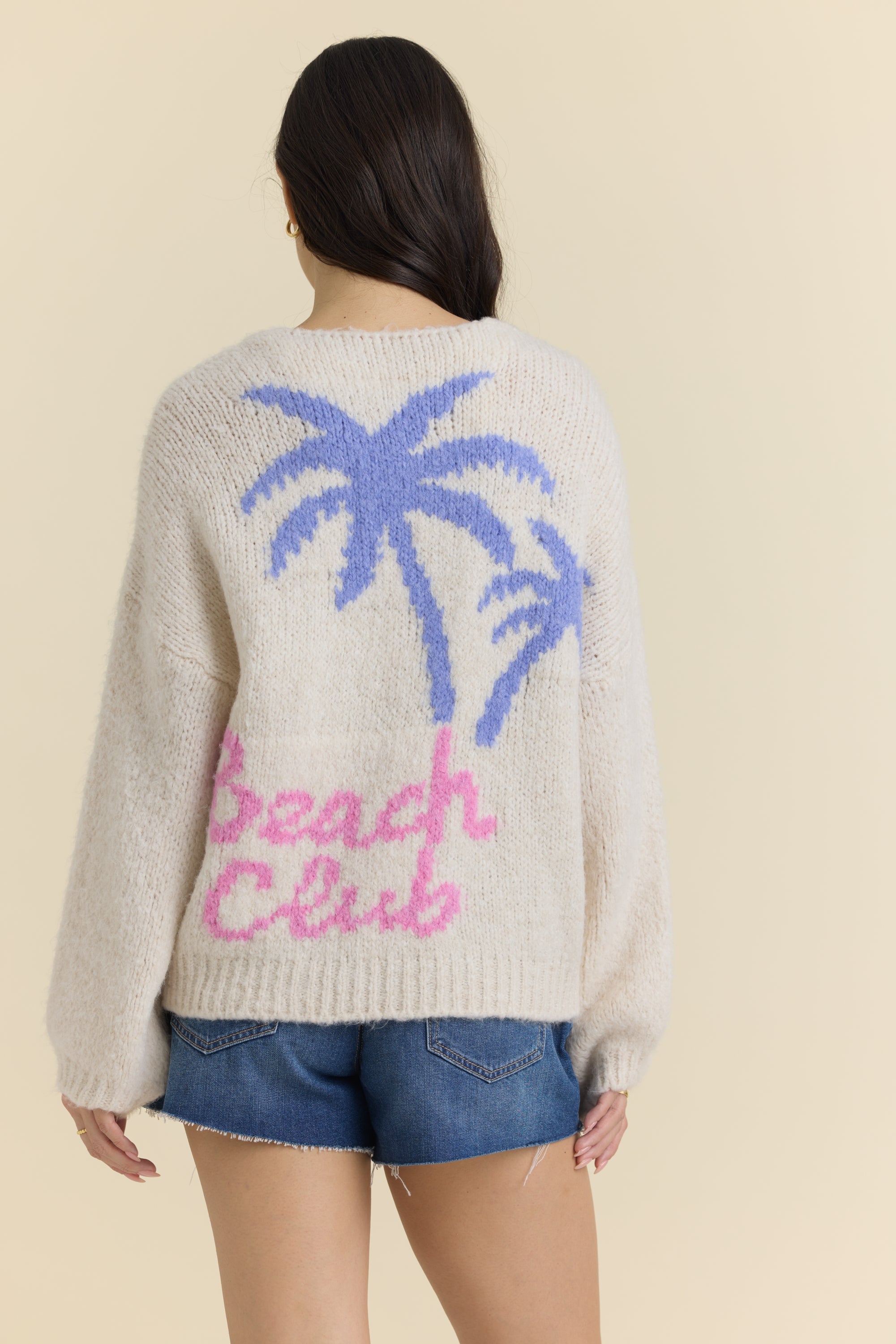 Vintage Havana | Tie Front "Beach Club" Sweater