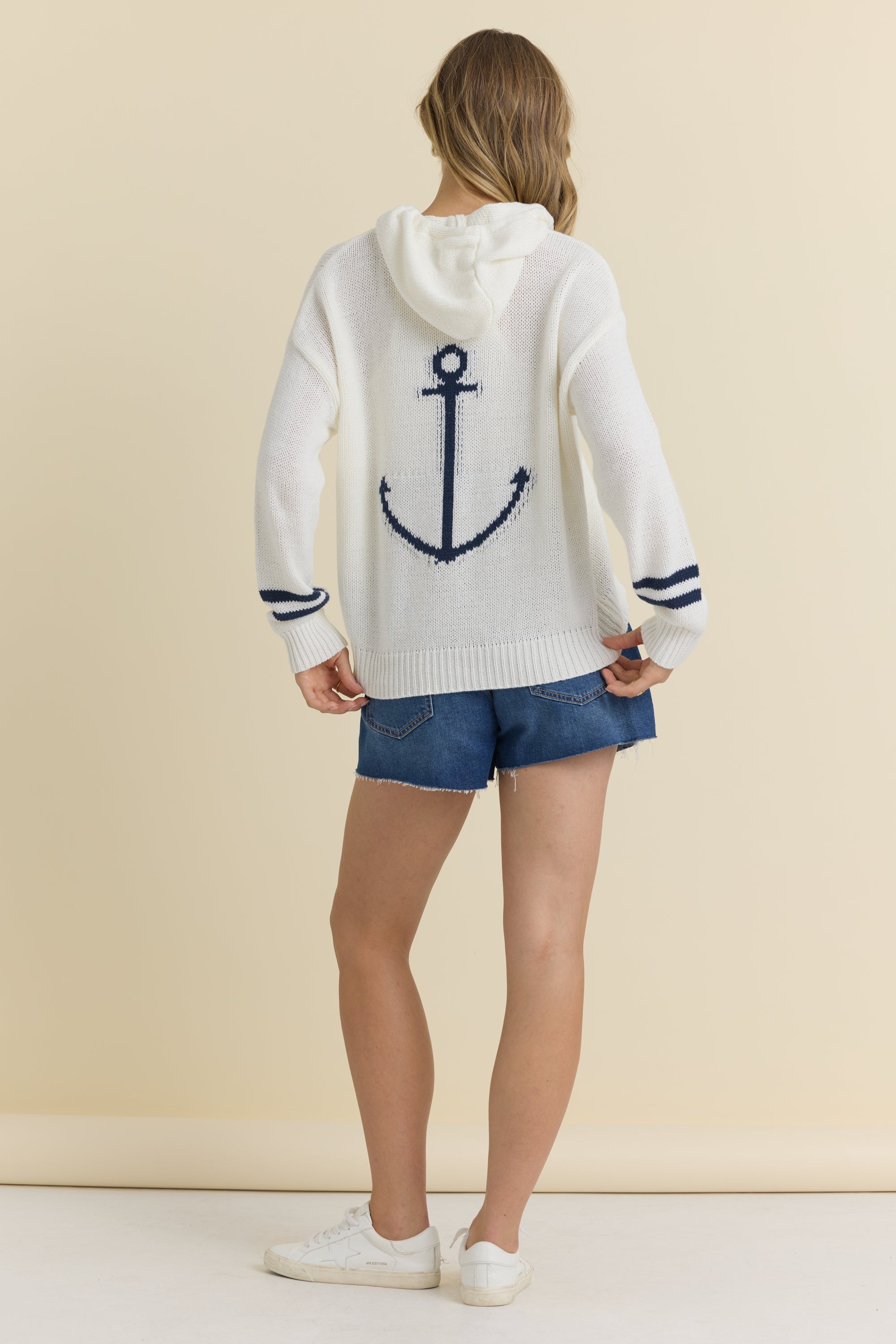 Vintage Havana | Anchor Knit Hoodie