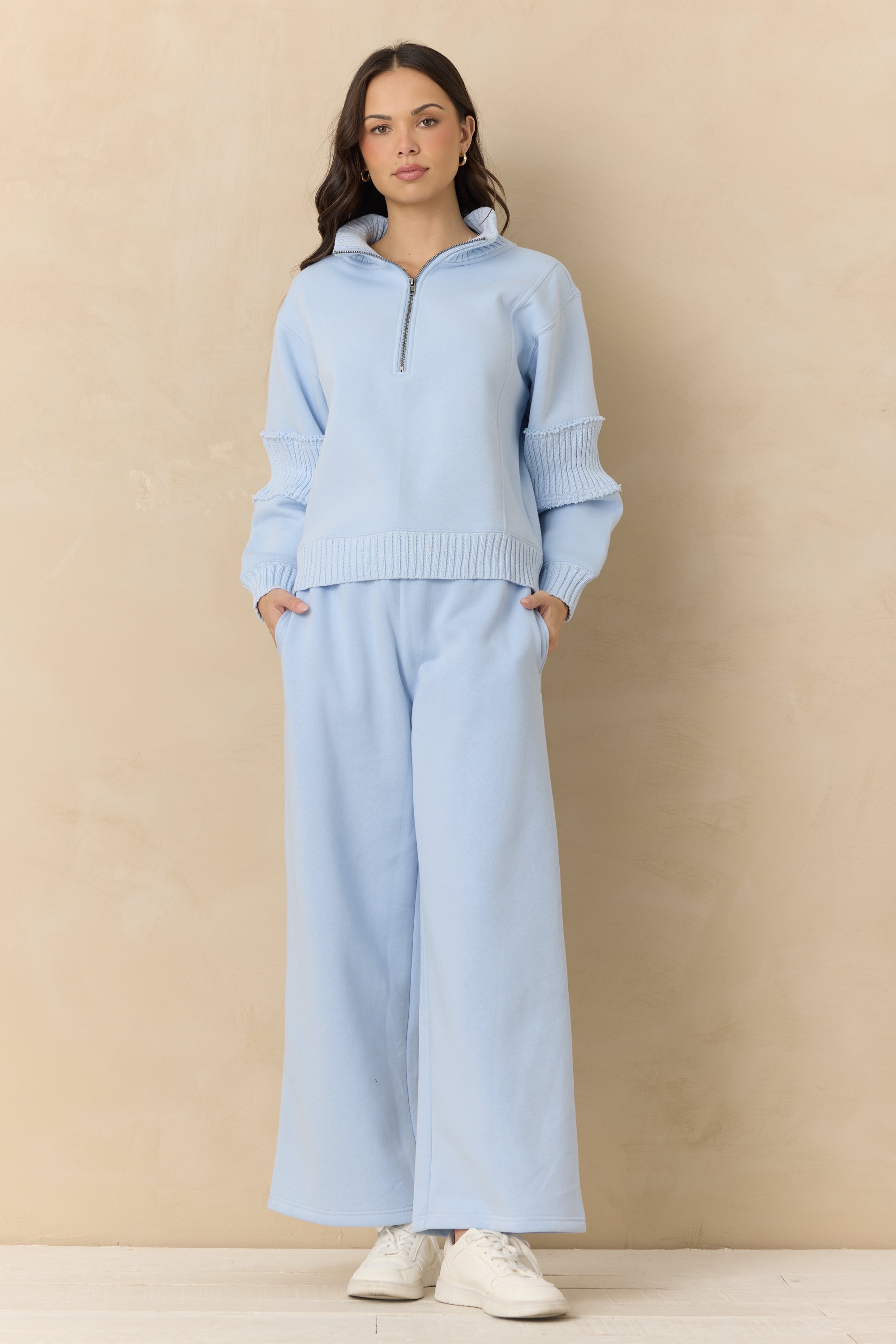 Vintage Havana | Vintage Fleece Quarter Zip with Rib