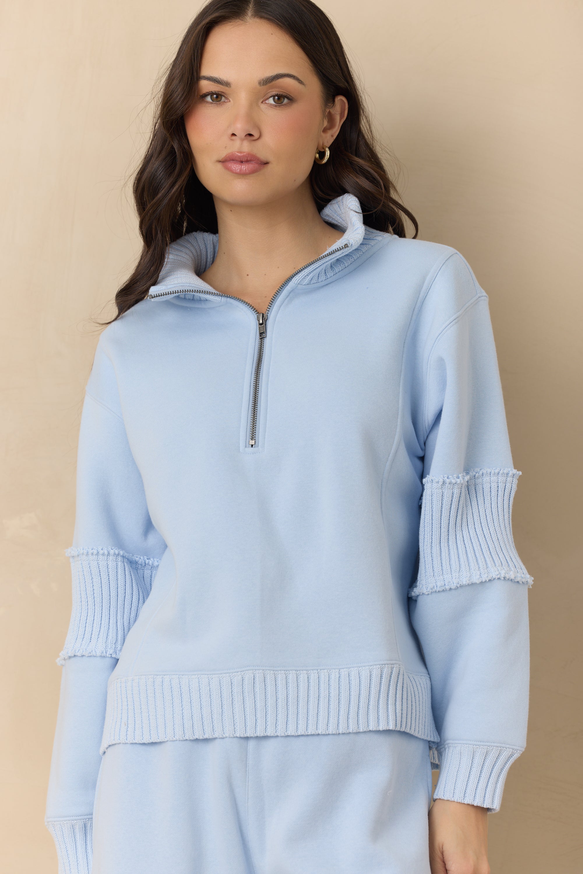 Vintage Havana | Vintage Fleece Quarter Zip with Rib