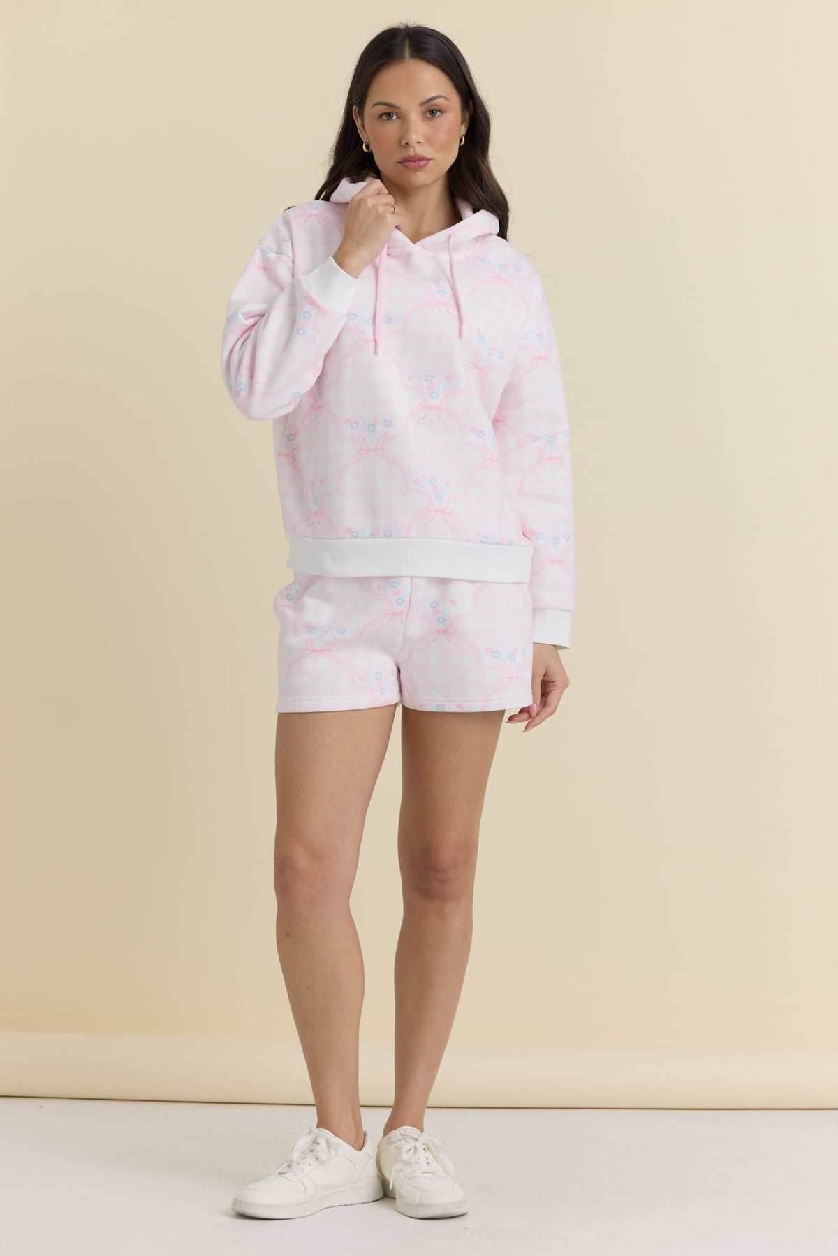 Vintage Havana | Proweave Gingham Printed Hoodie