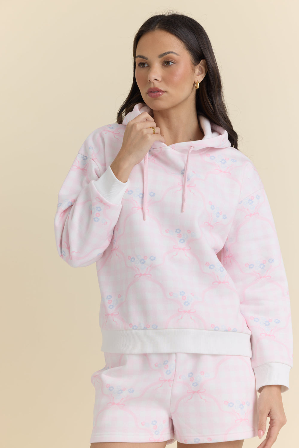 Vintage Havana | Proweave Gingham Printed Hoodie