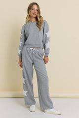 Vintage Havana | Reverse Terry Crew with Star Applique