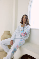 Vintage Havana | Ultra Fleece Hoodie with Patches and "Jet Setter" Embroidery