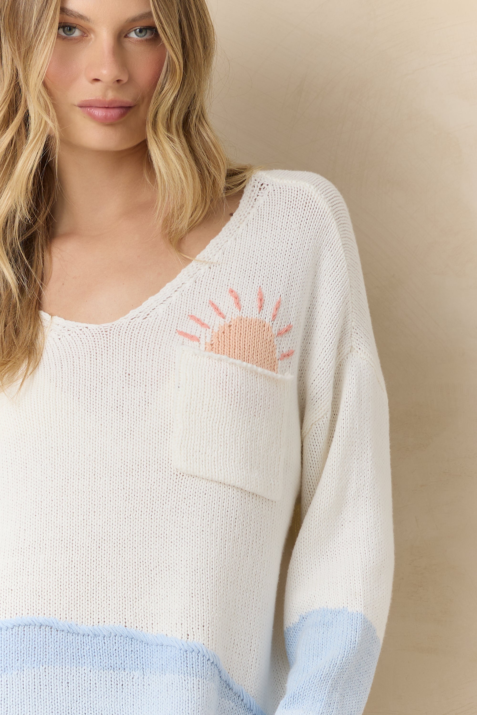 Vintage Havana | Ocean Sunrise Knit Sweater