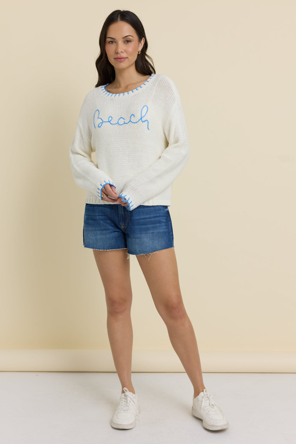 Vintage Havana | Beach Sweater with Whip Stitch