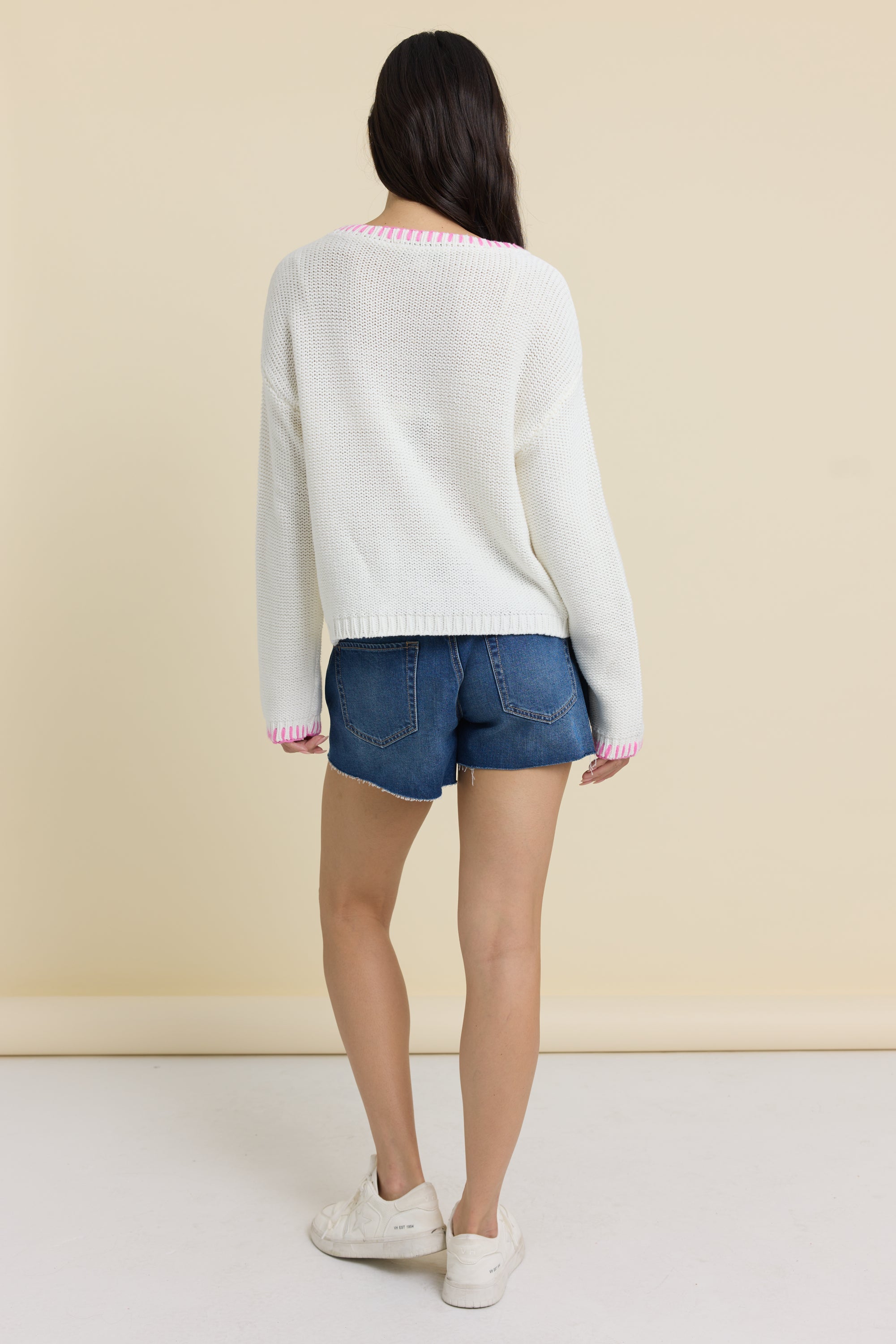 Vintage Havana | Beach Sweater with Whip Stitch
