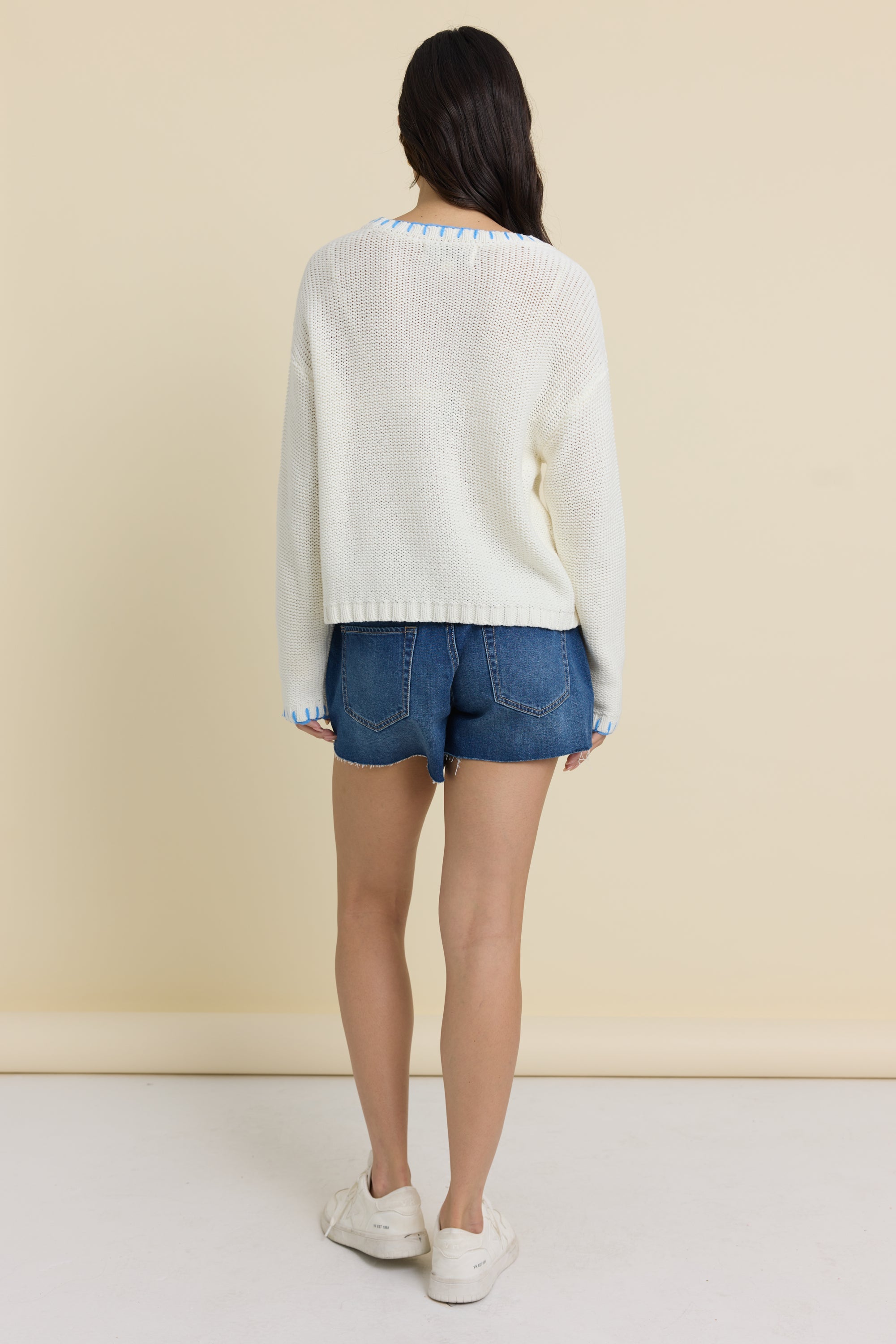 Vintage Havana | Beach Sweater with Whip Stitch