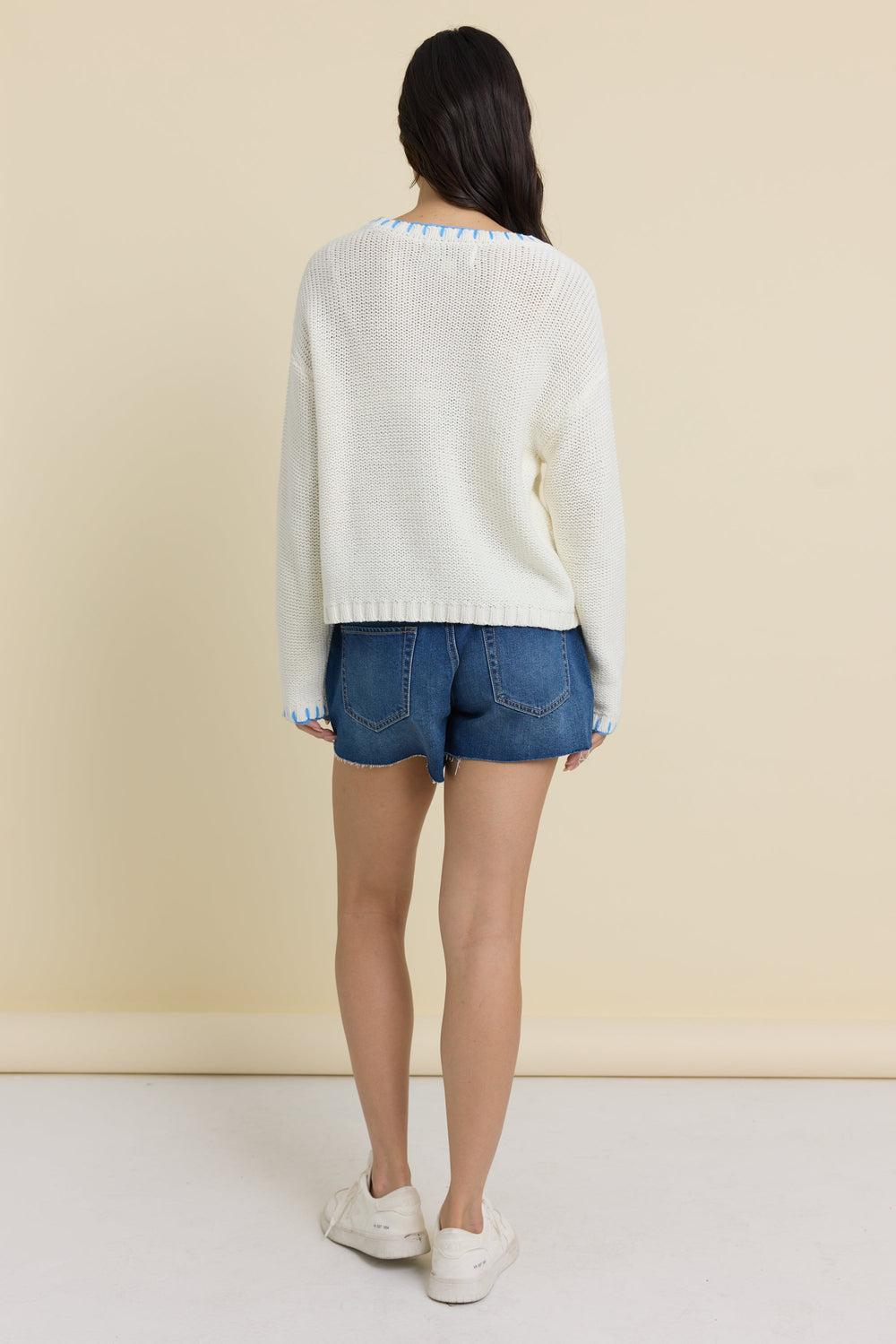 Vintage Havana | Beach Sweater with Whip Stitch