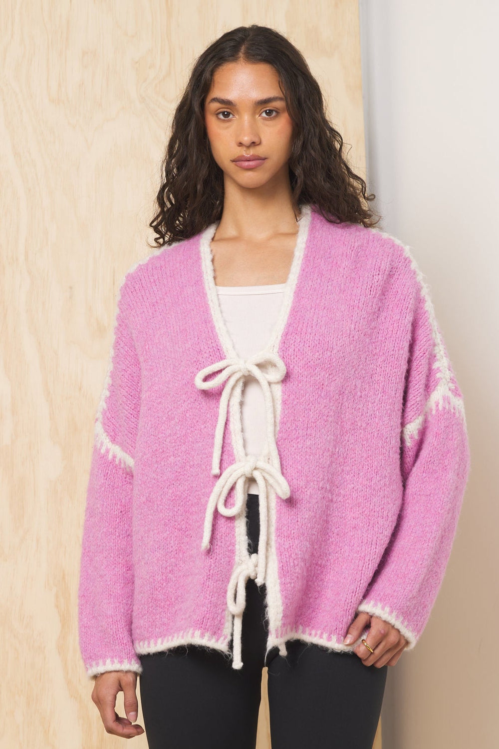 Vintage Havana | Tie Front Cardigan