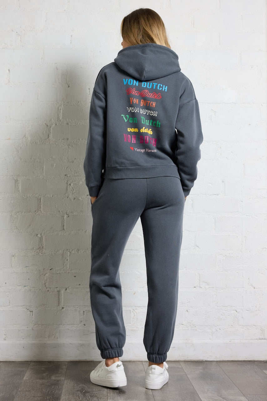 Vintage Havana | Von Dutch Hoodie with Multi Print