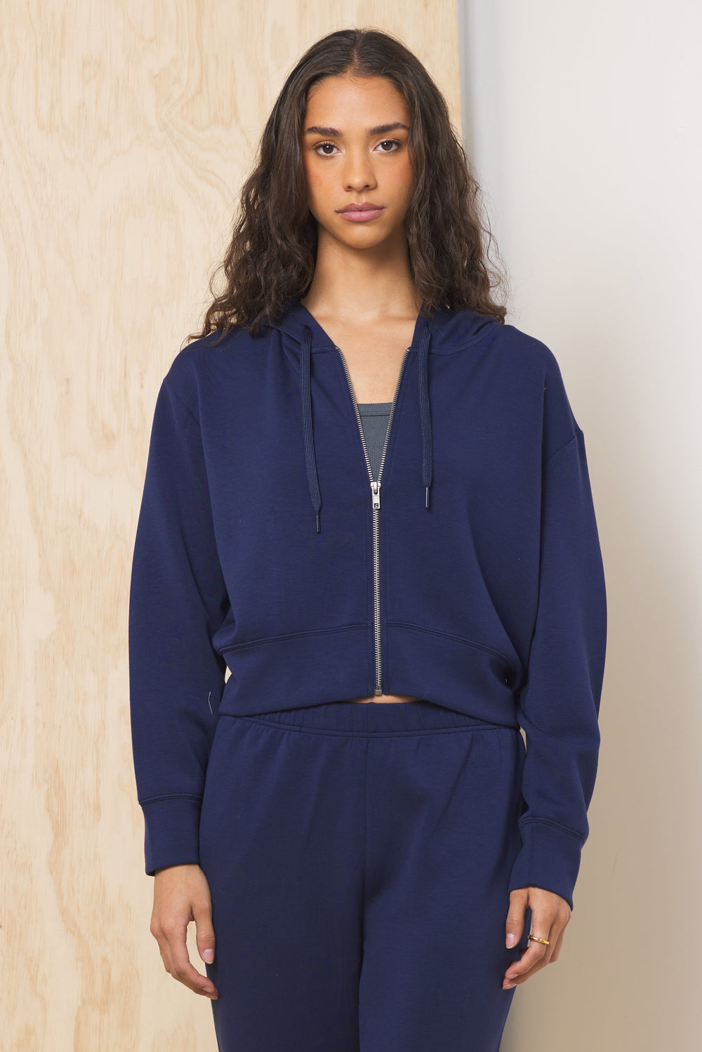 Vintage Havana | Cloud Fleece Crop Zip Up