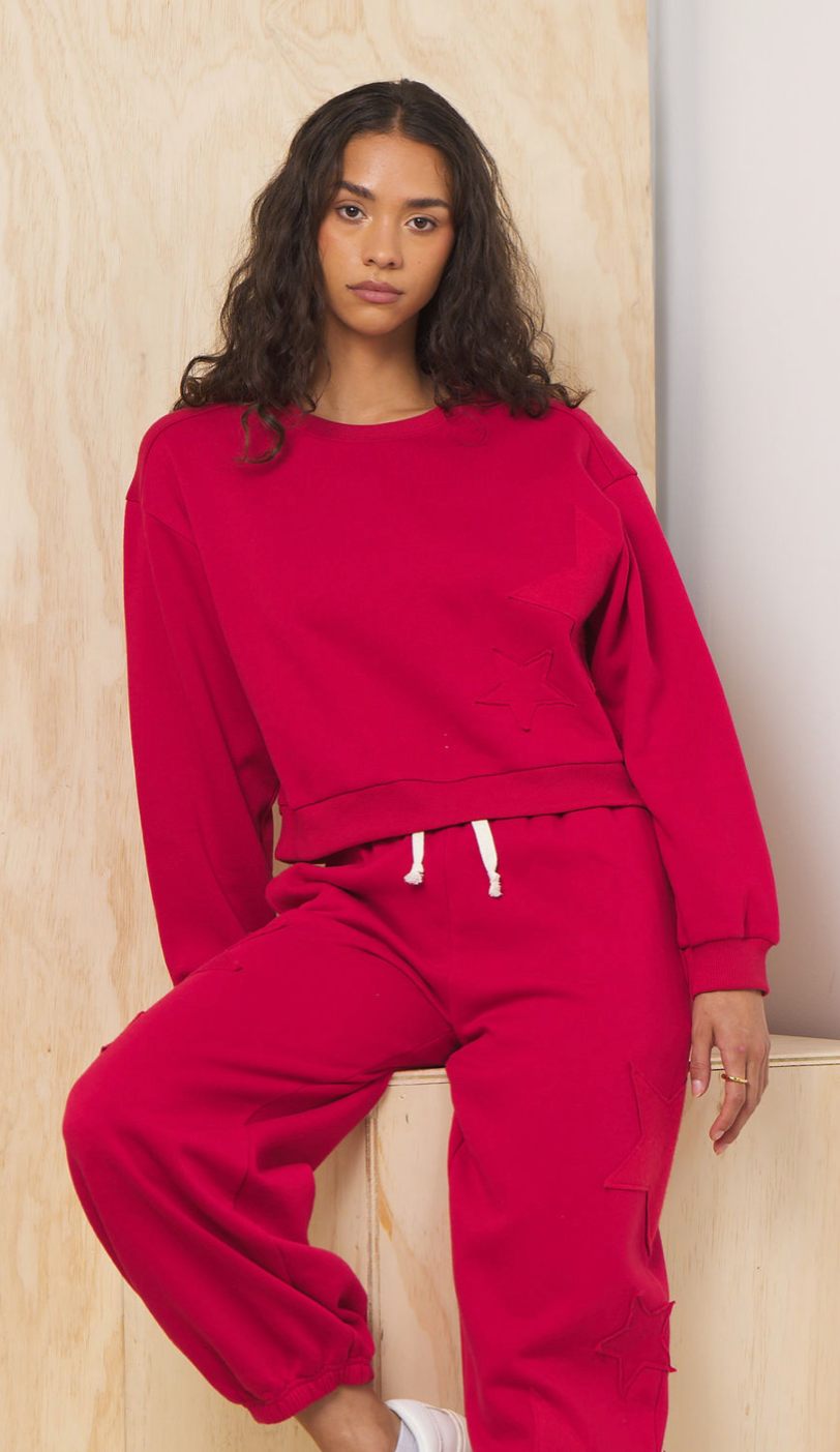 Vintage Havana | Fleece Crewneck w/ Star Applique