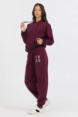 Vintage Havana | Cabernet W/ Rose Printed Heavy Surf Wash Hoodie