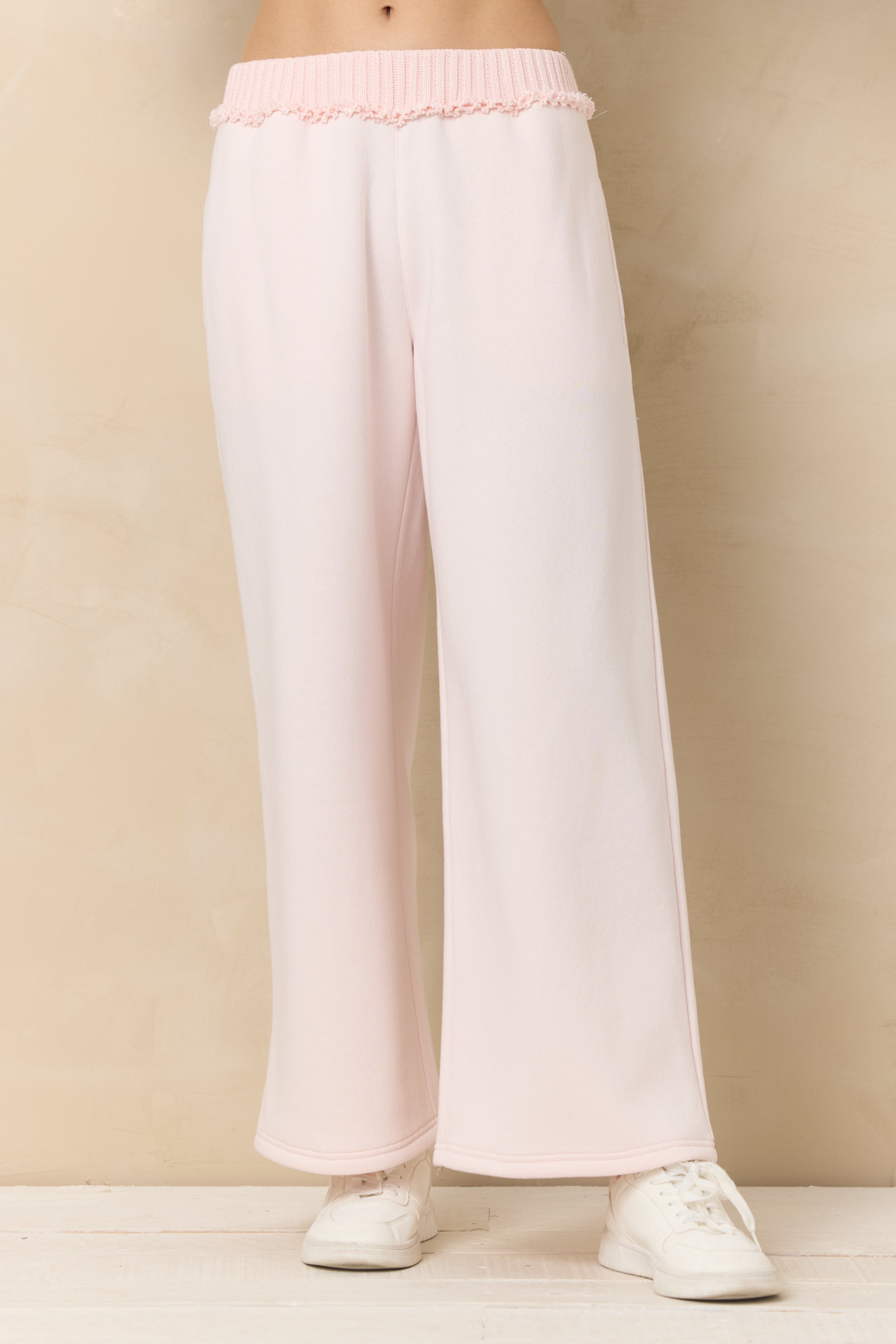 Vintage Havana | Vintage Fleece Wide Leg Pants with Rib