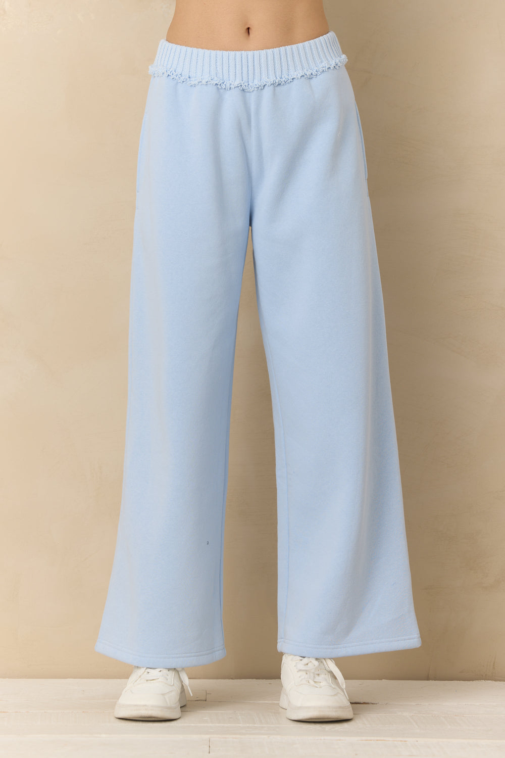 Vintage Havana | Vintage Fleece Wide Leg Pants with Rib