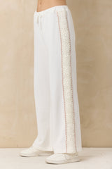 Vintage Havana | French Terry Pant with Square Crochet Insert