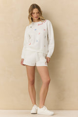Vintage Havana | Vintage Fleece Shorts with Embroidery