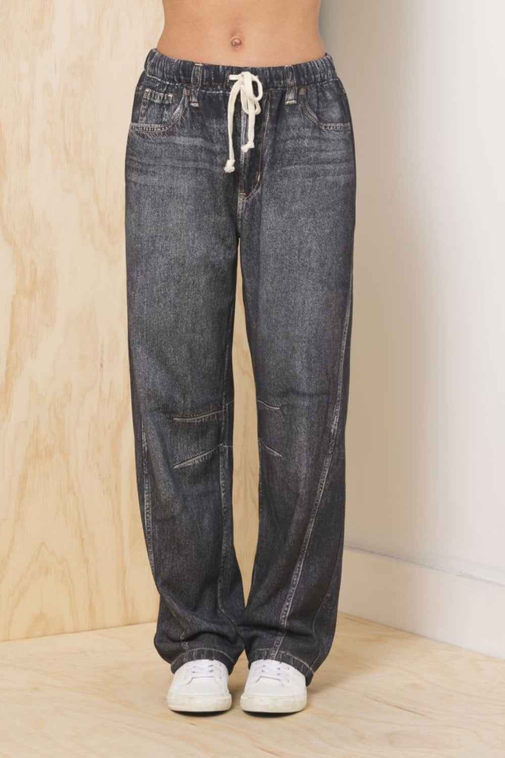 Vintage Havana | Denim Fleece 2-Piece Set