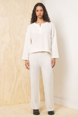 Vintage Havana | Ivory Sweater Terry 2-Piece Set