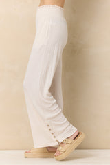 Vintage Havana | Crinkle Knit Wide Leg Pants