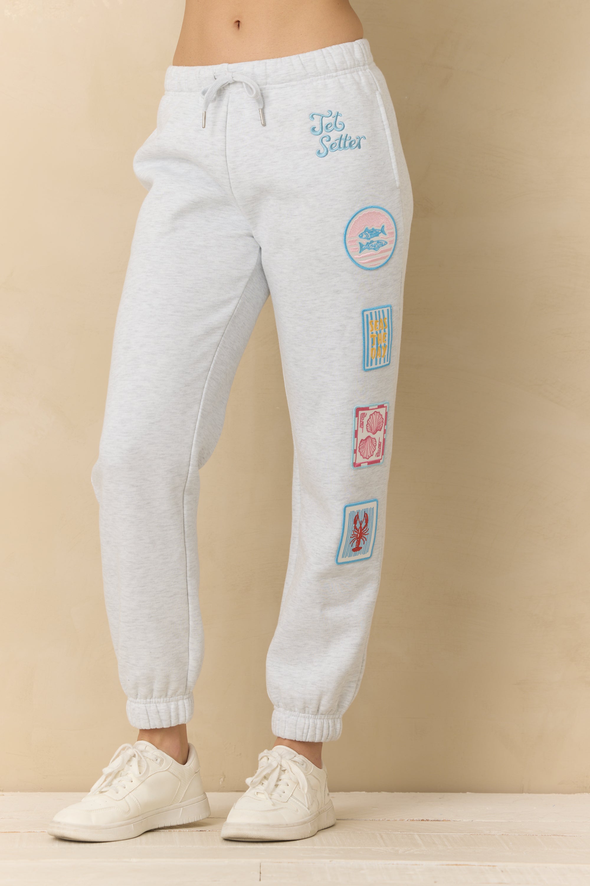 Vintage Havana | Ultra Fleece Joggers with Patches & Embroidery