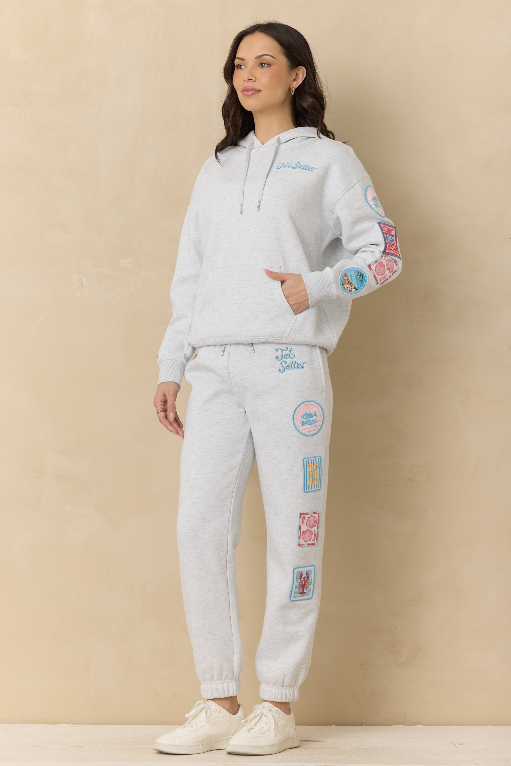 Vintage Havana | Ultra Fleece Joggers with Patches & Embroidery