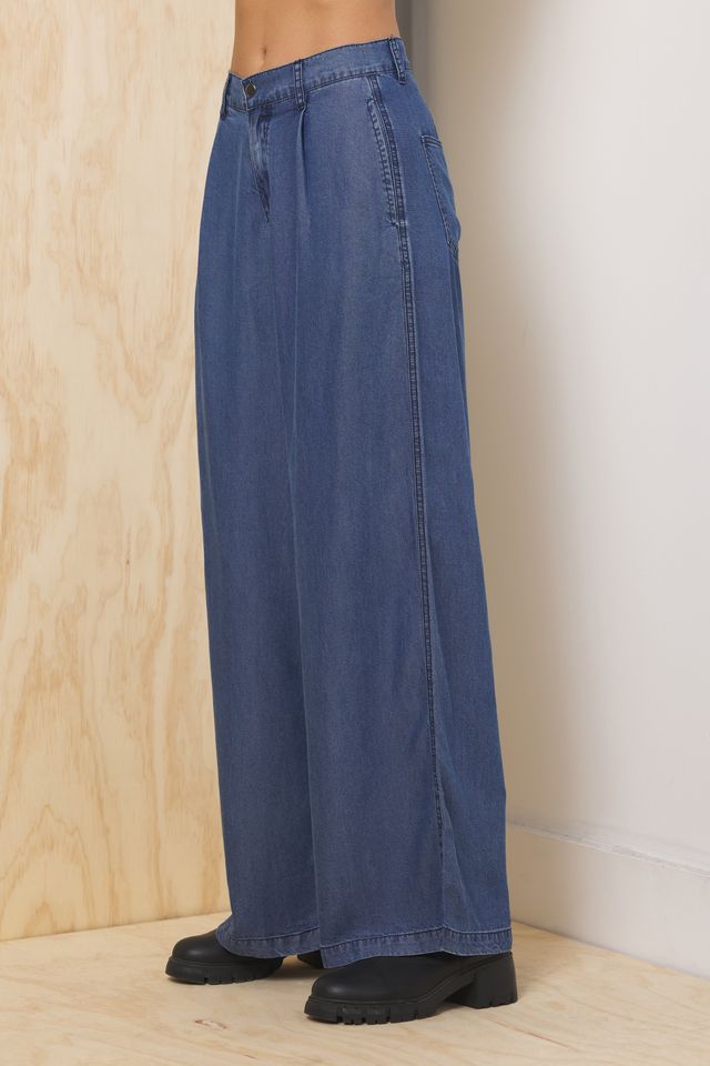 Vintage Havana | Tencel Wide Leg Trouser
