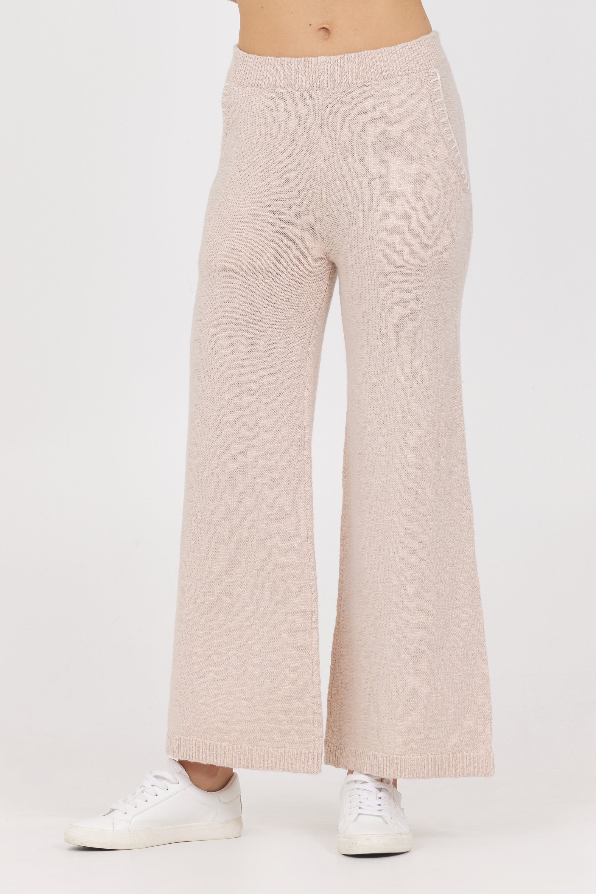 Vintage Havana | Knit Pants w/ Whipstitch