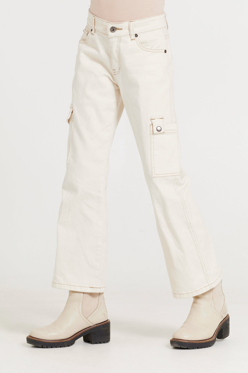 Vintage Havana | Kids Cream Cargo Jean