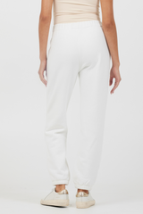 Vintage Havana | White Essentials Fleece Joggers
