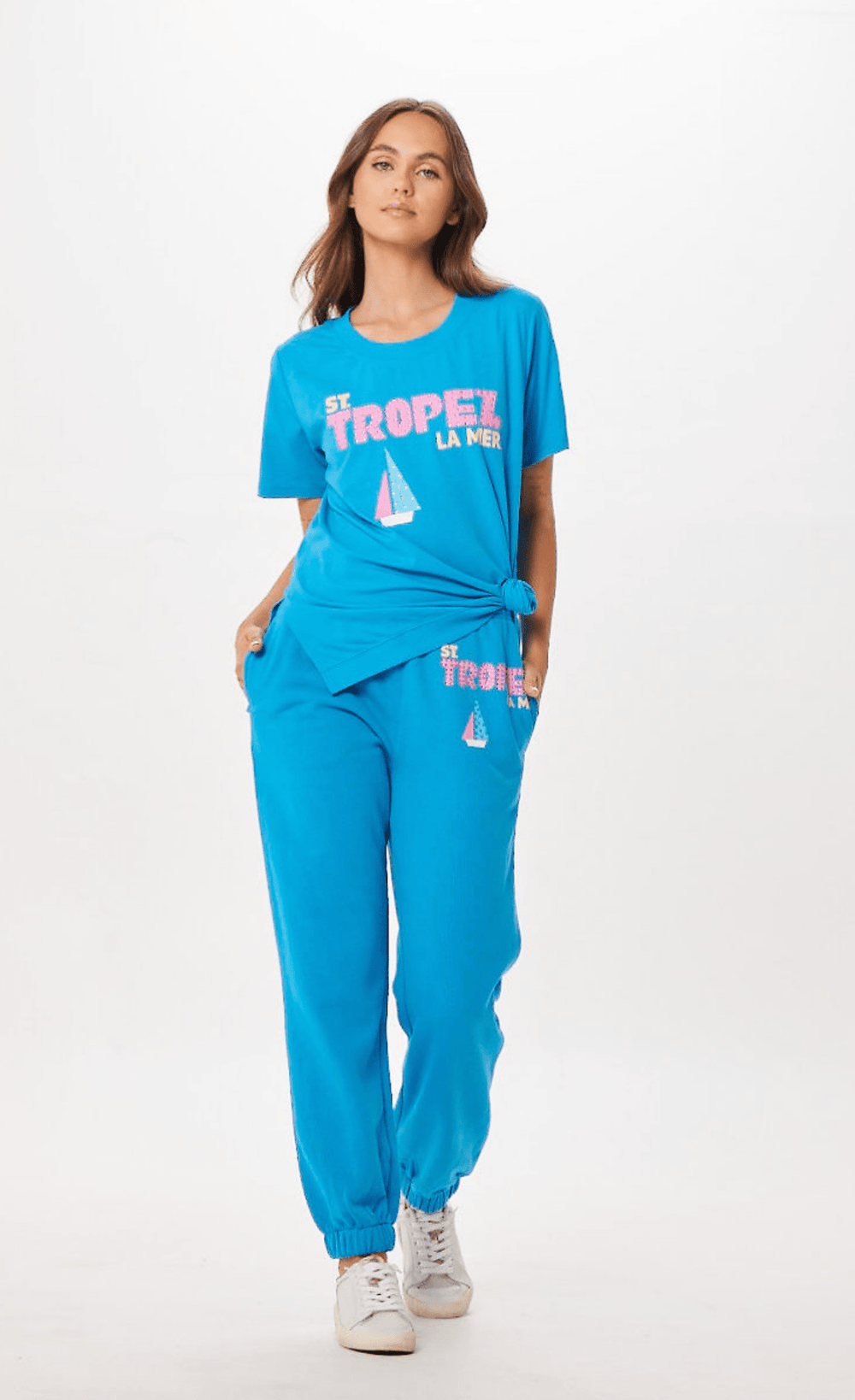 Vintage Havana | Bright Blue St. Tropez Jet Setter Surf Wash Jogger
