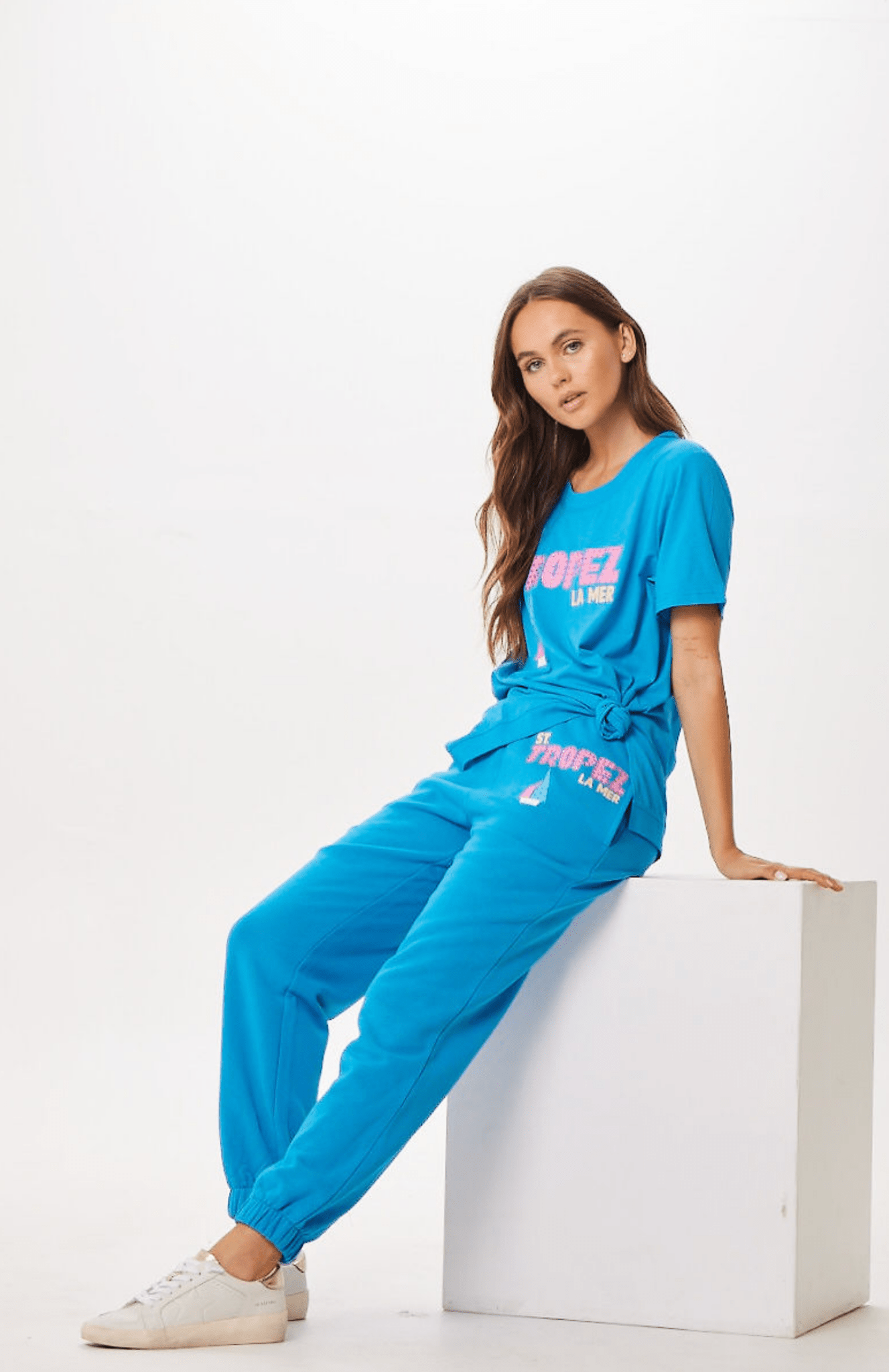 Vintage Havana | Bright Blue St. Tropez Jet Setter Surf Wash Jogger