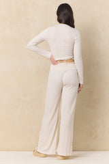 Vintage Havana | Crinkle Knit Wrap Top