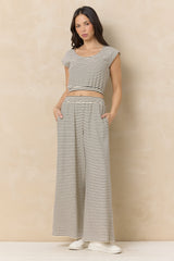 Vintage Havana | Striped French Terry Cloth Top
