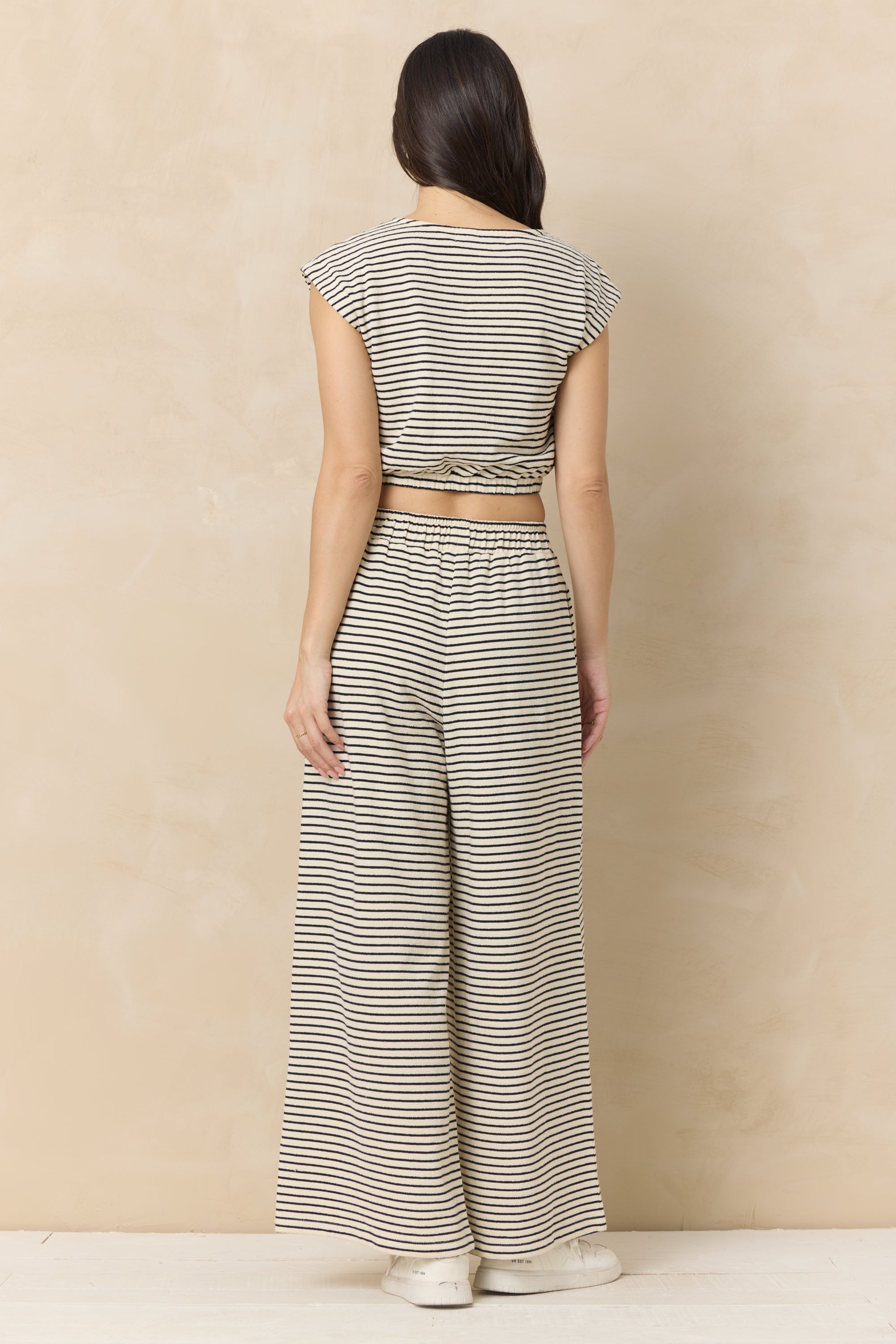 Vintage Havana | Striped French Terry Cloth Top