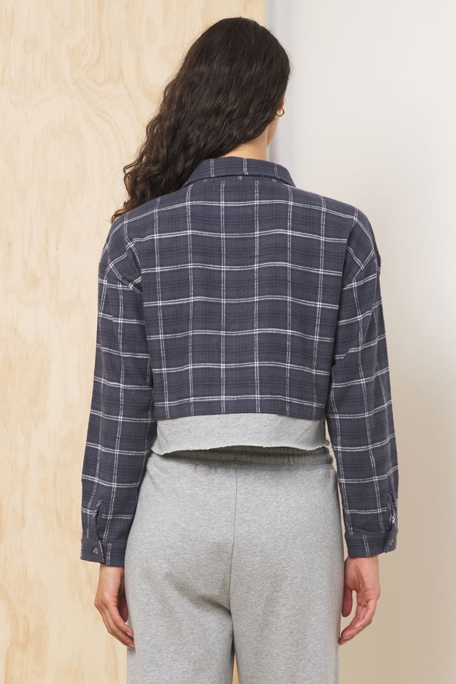 Vintage Havana | Flannel Shirt w/ French Terry Hem
