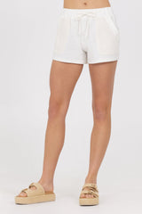 Vintage Havana | Jersey Knit Open Crochet Shorts