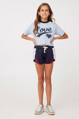 Vintage Havana | Navy Ringer Tape Shorts