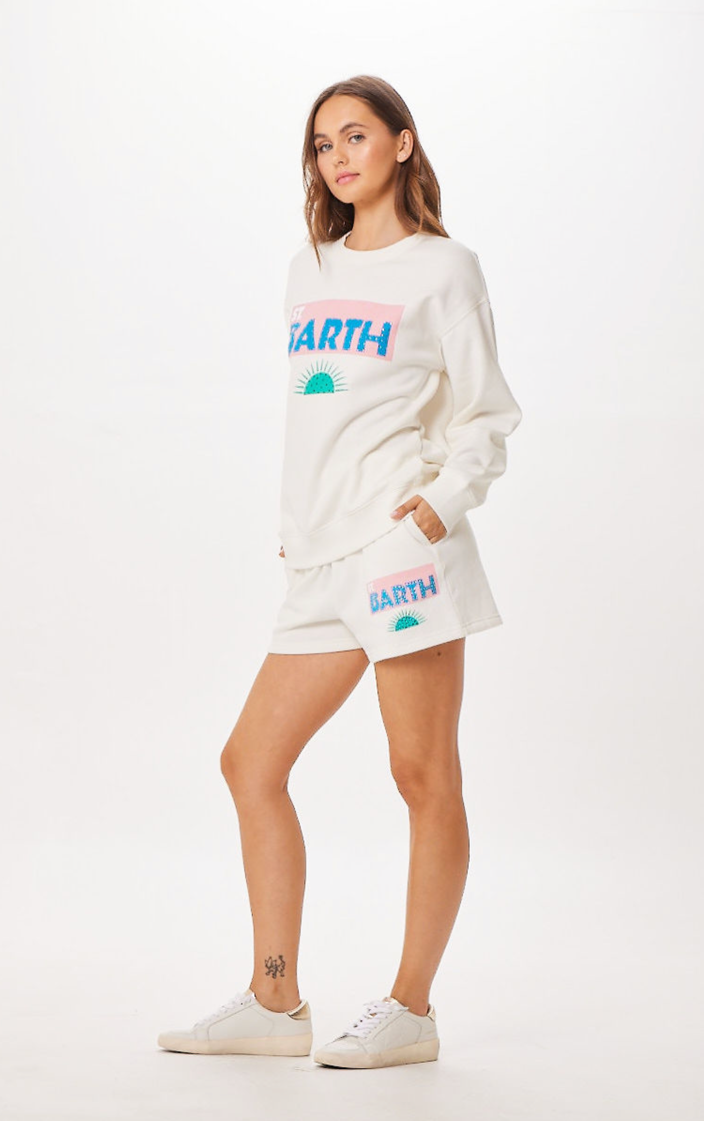 Vintage Havana | White St. Barth Jet Setter Surf Wash Shorts
