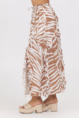 Vintage Havana | Printed Rayon Ruffle Maxi Skirt