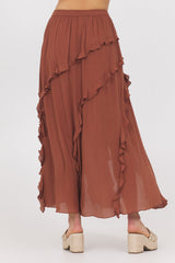 Vintage Havana | Sedona Sand Ruffle Maxi Skirt