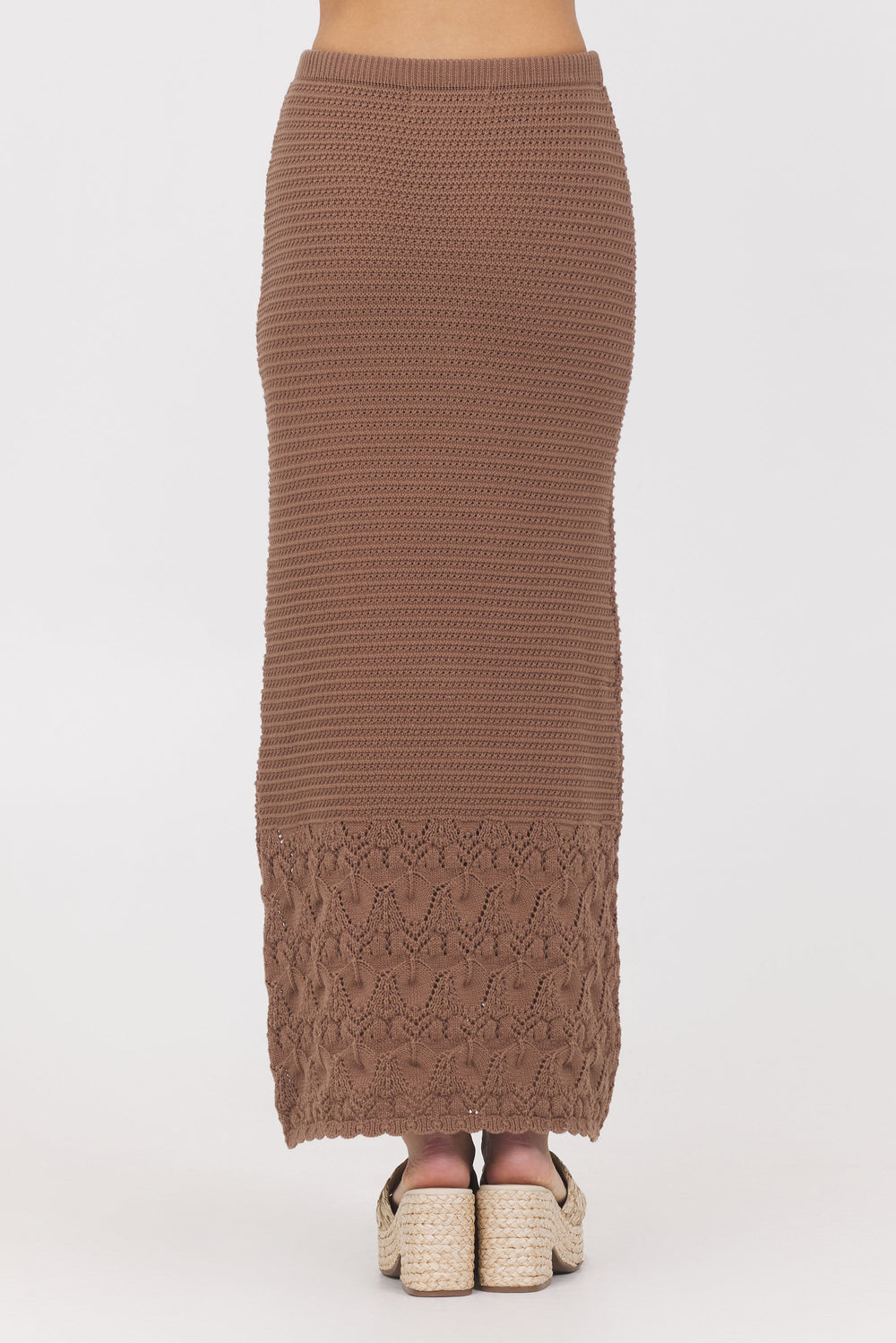 Vintage Havana | Pecan Crochet Maxi Skirt