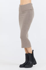 Vintage Havana | Stone Grey Knit Midi Skirt