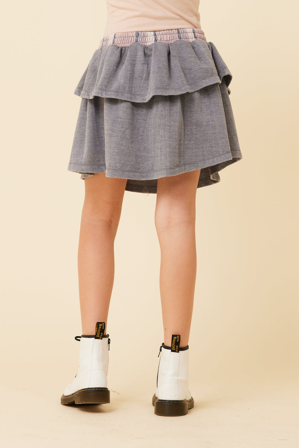 Vintage Havana | Plaid Waistband Layered Skirt