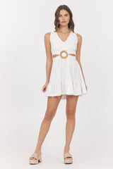 Vintage Havana | Linen Dress w/ Wooden O Ring