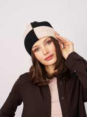 Vintage Havana | SEAM PATTERN BEANIE - BLACK